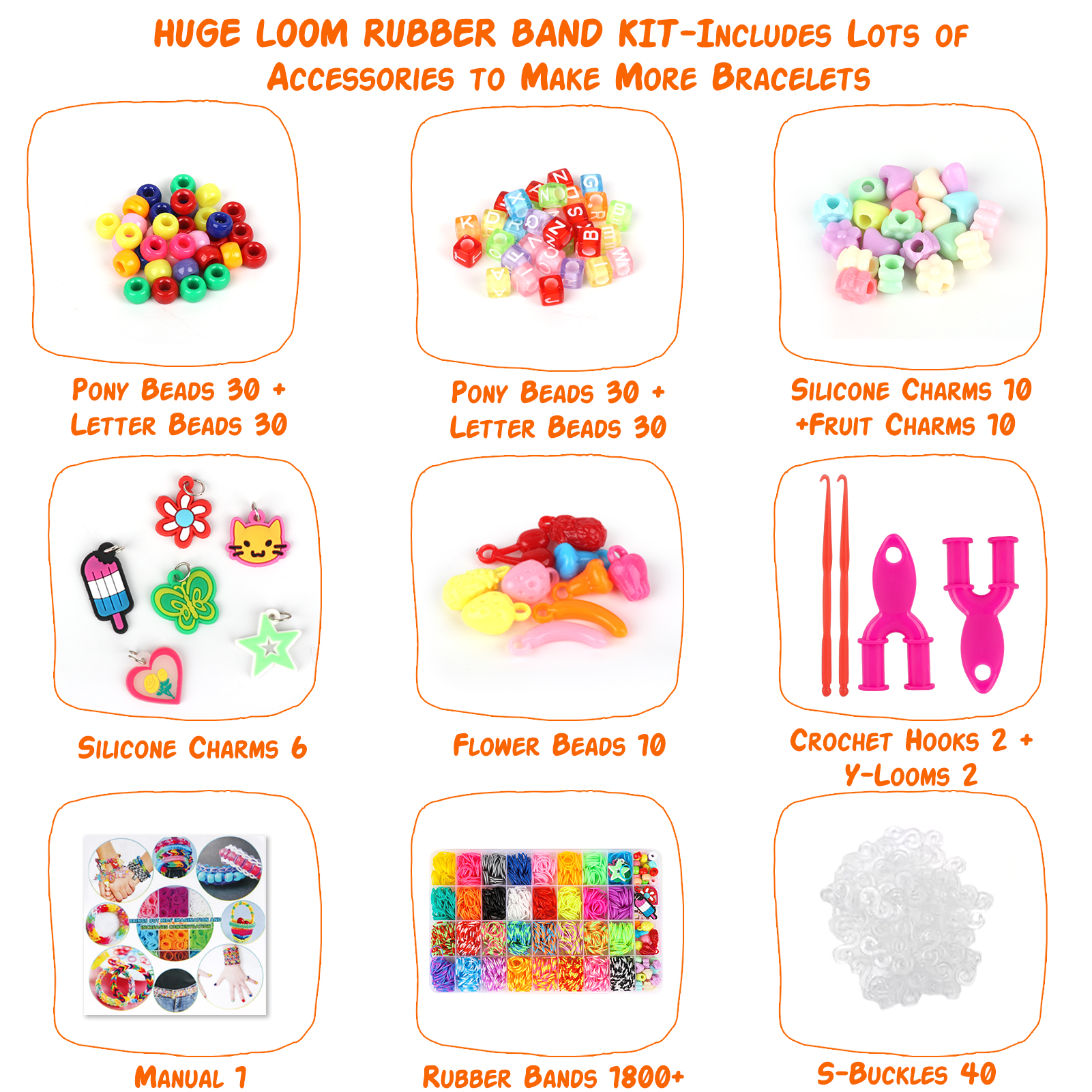CandWuom Rainbow Band Loom Bracelet Making Kit photo 4