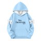thumbnail image 2 of Camiseta de manga larga con lazo para niños, cuello redondo liso, parte superior lisa, adecuada para niños y niñas, sudadera con capucha para niñas, parte superior de poliéster, 2 of 6