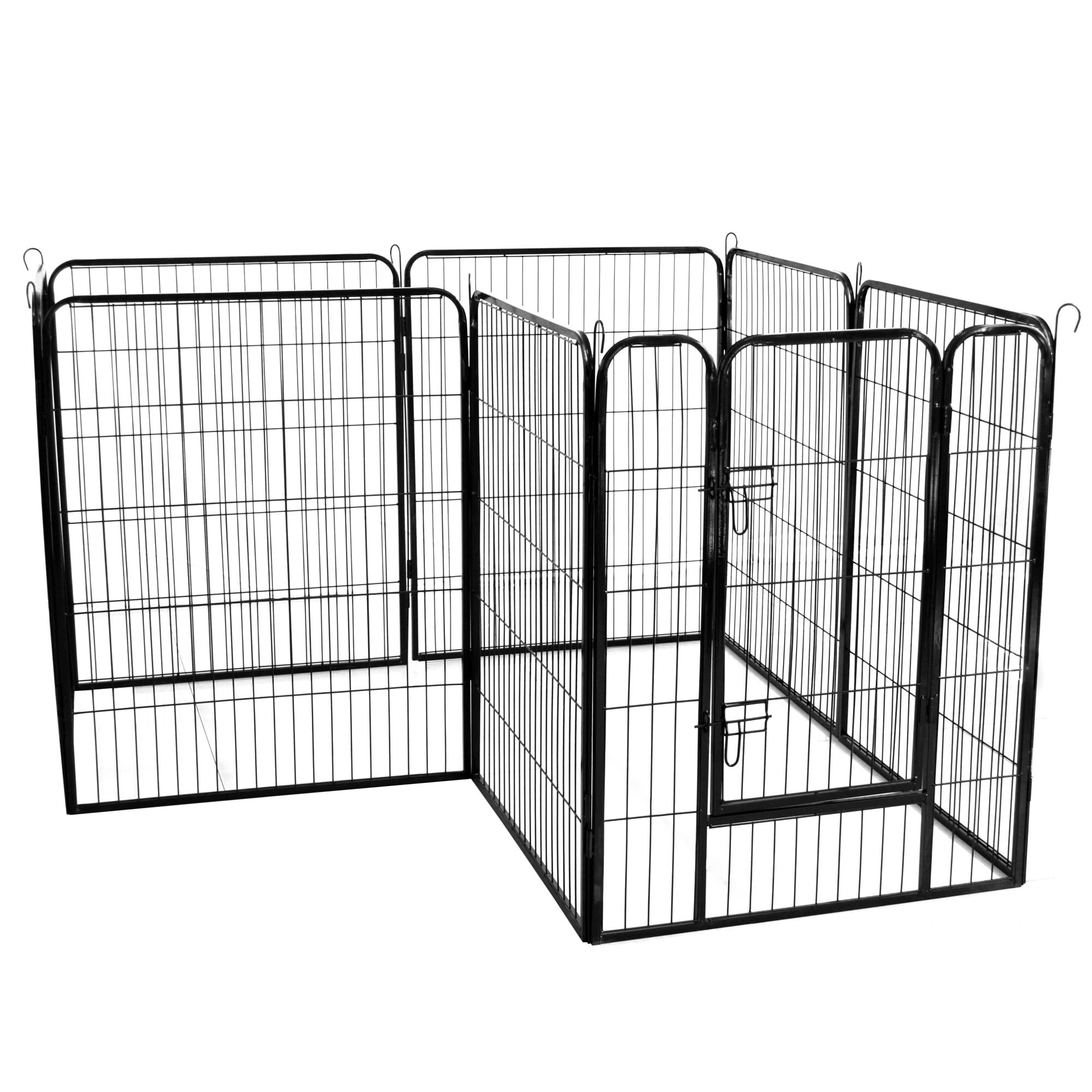 Pefilos 8-Panels Dog Playpen Outdoor 31.5"x40" Dog Pen Large Indoor Metal Puppy Pet Playpen for Small Dogs Run Fence / Iron Pet Dog Playpen, Black Pefilos 8-Panels Dog Playpen Outdoor 31.5"x40" Dog Pen Large Indoor Metal Puppy Pet Playpen for Small Dogs Run Fence / Iron Pet Dog Playpen, Black