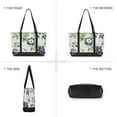 thumbnail image 6 of FORMRS Canvas Laptop Tote Bag for Women with 15.6" Computer Compartments Shoulder Handbag, Light Floral Pattern, 6 of 7