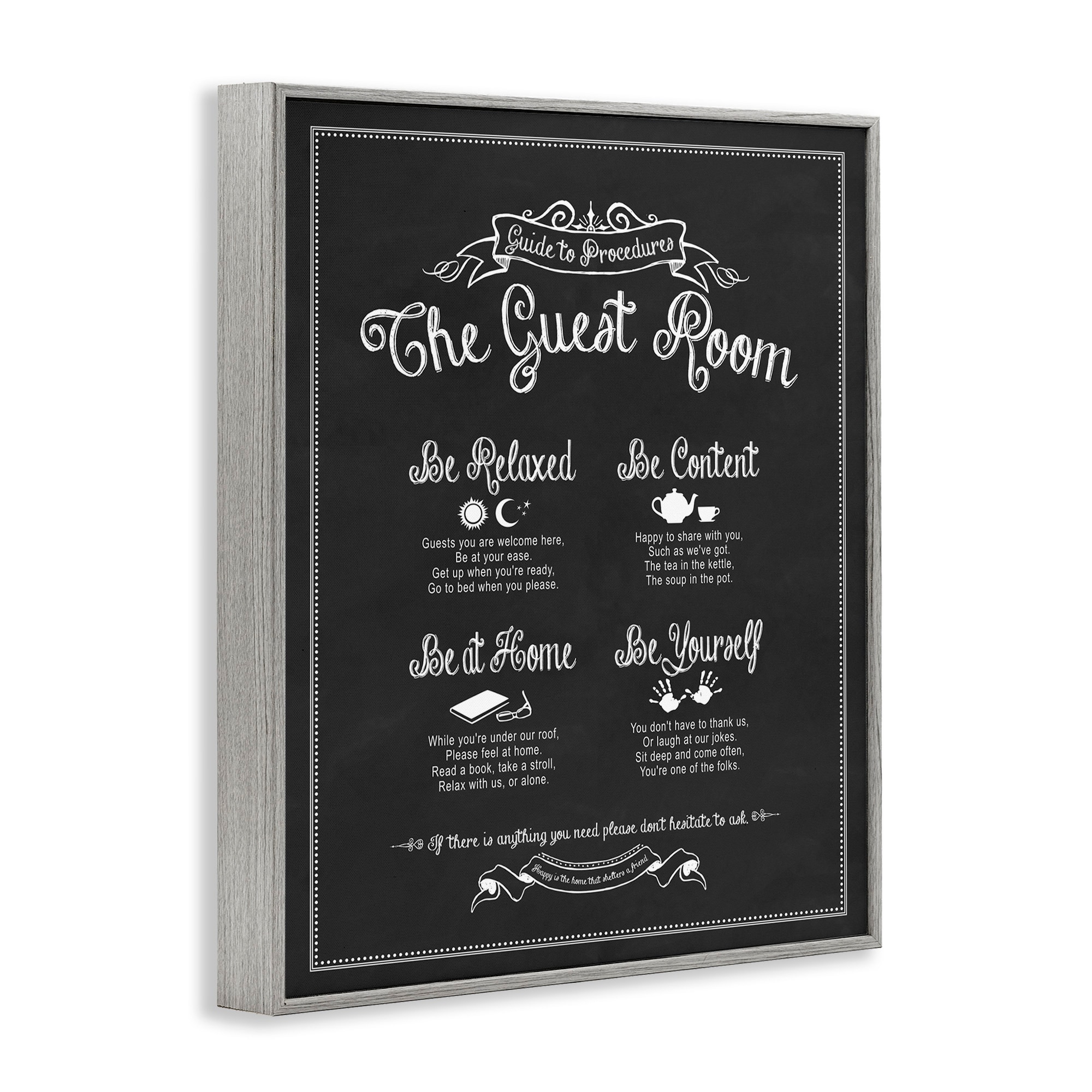 Stupell Industries The Guest Room Guide, 24 x 30,Design by Lettered and Lined