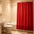 thumbnail image 5 of Plastic Shower Curtain 71x71 Inch, Waterproof Flexible Lightweight Bathroom Curtain Liner for Home Hotel, Wipe Clean PE Vinyl Shower Stall Curtain, Standard Size Bath Curtain with Grommets, 5 of 6