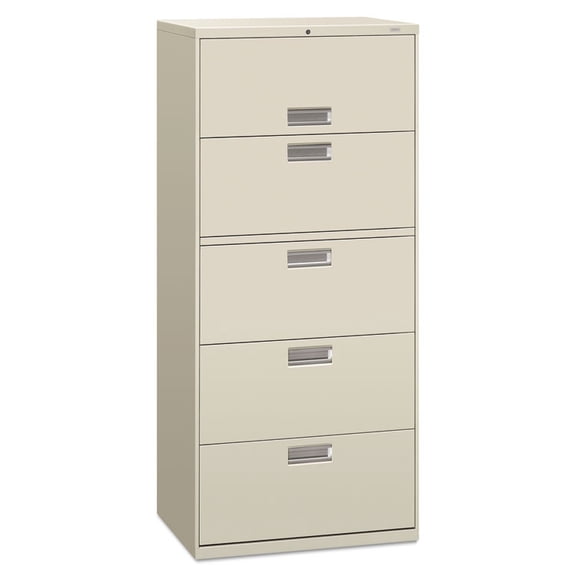 HON 5 Drawers Lateral Lockable Filing Cabinet, Gray