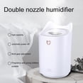thumbnail image 2 of Bsvklp Humidificador Aire Doble Chorro 3L Humidificador Cool Mist Maker 35 DB Con (blanco), 2 of 9