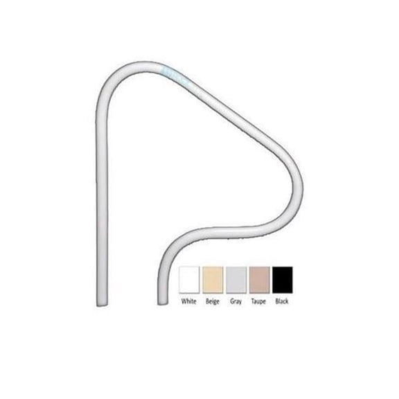 Saftron Pool Rails P-326-RTD-GG 26 in. 3 Bend Return-to-Deck Handrail - Graphite Gray