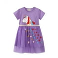 thumbnail image 2 of Emy Dola Toddler Tutu Dress Girls Ruffle Tulle Dresses Summer Party Princess Embroidery Unicorn Sundress for 2-7Y, 2 of 8
