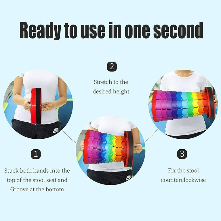スツール Rainbow Amazon.com: Jihong Upgrade 4.0 Portable Retractable Folding Stool