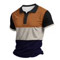 thumbnail image 2 of Trgacdwlo S-4XL Golf Polo Shirts for Men Color Block Breathable Men's Shirts Short Sleeve Summer Quick Dry Moisture Wicking Men Polo Shirts, 2 of 3