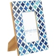 thumbnail image 3 of Handicrafts Home Photo Frame Blue White Bone Mosaic Moroccan Picture Frames - 4x6, Star, 3 of 5