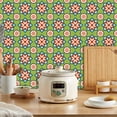 thumbnail image 5 of Juego de 15 azulejos de estilo bohemio de 8, 10 y 12 cm, adhesivos para pared, para mesa, baño, línea de cintura, arte mural, decoración del hogar, papel tapiz dagonal, 5 of 5