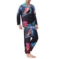 thumbnail image 2 of Lsque Lively Cute Turtle Pattern Long Sleeve Pajama Set for Men - Soft 2-Piece Sleepwear and Loungewear Set with Pockets, Comfy Nightwear-Large, 2 of 7