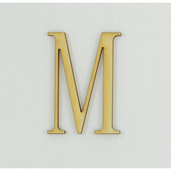 1 Pc, 12 Inch X 1/8 Inch Thick Fangsong Font Wood Letters M For Direction Use Or Decor