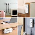 thumbnail image 3 of 4pcs Self Adhesive Power Strip Fixator Wall-mounted Power Strip Holder Punch-free Power Strip Fixator Holder Mount For Power Strip Wifi Router Remot, 3 of 5