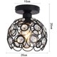 thumbnail image 1 of Luces de techo modernas de cristal y metal, accesorio de iluminación industrial E27, lámpara colgante, lámpara de ara?a, decoración de iluminación retro para el pasillo de entrada del dormitorio, 20 cm (negro, bombilla no incluida) LingWen 8390615987646, 1 of 1