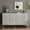 Gray, variant on Navy Blue Storage Cabinet with Adjustable Shelves / For Dining & Entry / Durable MDF Construction