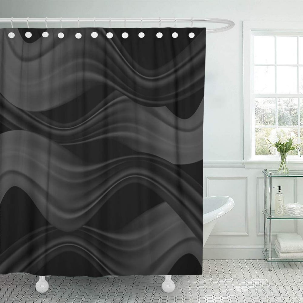KSADK Wavy Luxury Abstraction in Black and Gray Colors Trendy with