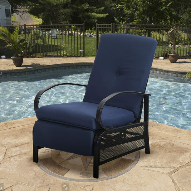 Mf Studio Patio Recliner Chair Metal, Patio Lounge Chairs Under 100