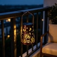 thumbnail image 4 of Garden Ironwork Hollow Solar Hanging Lamp Outdoor Waterproof Projection Lamp Garden Lamp, 4 of 6