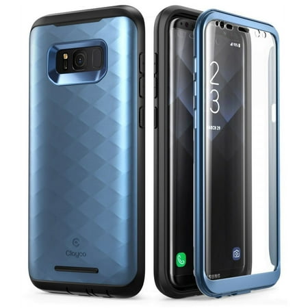 Samsung Galaxy S8 Case, Clayco [Hera Series] [Updated Version] Full-body Rugged Case with Built-in Screen Protector for Samsung Galaxy S8 (2017 Release) (Blue)