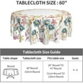 thumbnail image 3 of Round Tablecloth 60 Inch,Stain Resistance Polyester Table Cloth,Table Cover for Kitchen Dining Table, Buffet Parties and \u200bCamping-Flowers Leaves Blue Purple Gradient, 3 of 4
