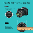 thumbnail image 5 of Foto&Tech 2 Pieces Center Pinch Snap-On Front Lens Cap Cover with Anti Lost String Compatible with Nikon, Sony, Fujifilm, Pentax, Panasonic, Olympus, Other DSLR Camera Lens (43mm), 5 of 5