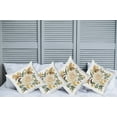 thumbnail image 2 of Ambesonne Rose Throw Pillow Cover 4 Pack, Romantic Bridal Bouquet, 20", Pale Orange Cream Green, 2 of 7