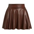 thumbnail image 3 of GYRATEDREAM Girls Athletic Tennis Skirts Flowy High Waisted Tiered Pleated Skirts Workout Sport Performance Skorts for 9T Coffee, 3 of 4