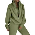 thumbnail image 1 of LAICAIW Women's Fleece Two Piece Outfit Half Zip Sweatshirt and Joggers Pants Set Tracksuit, 1 of 5