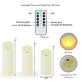 thumbnail image 3 of Merrynights Flameless Candles Traditional LED Battery Operated with Remote Timers Frosted Plastic Set of 9, 3 of 8