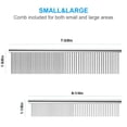thumbnail image 5 of 2 Pack Dog Combs with Rounded Ends Stainless Steel Teeth, Cat Comb for Removing Tangles and Knots, Professional Grooming Tool for Long and Short Haired Dog, Cat, 6.5IN/7.5IN, 5 of 8