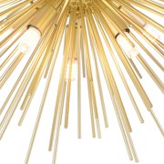 CWI Lighting Savannah 6 Light Contemporary Metal Flush Mount in Gold Leaf