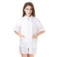 thumbnail image 1 of Toptie Blouse de Toilettage, Cape de Barbier pour Salon de Manucure Robe de Coiffure-Blanc-TG, 1 of 6