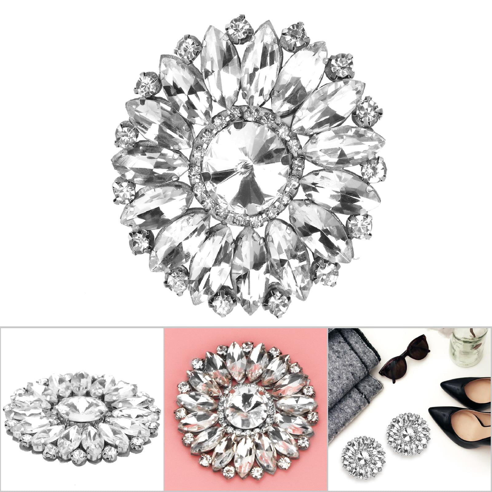 1 Pièce DIY Perles Cristal Bowknot Patch Diamant Applique Strass Motifs Badges Couture Pour Chaussures Vêtements Décoré TH863 (C