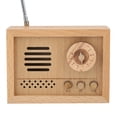 thumbnail image 2 of Caja de música de madera de haya con forma de radio, decoración de caja musical, manualidades, regalo para niños (estilo B), 2 of 8