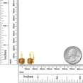 thumbnail image 3 of Gem Stone King 4.00 Ct Cushion Brown Tiger Eye 18K Yellow Gold Plated Silver Earrings, 3 of 4