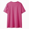 thumbnail image 4 of KPOPLK Girls T Shirts Ruffle Short Sleeve Summer Pleated Crewneck Casual Tops Tees Blouses Size 13-14 Years,Hot Pink, 4 of 5