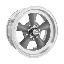 American Racing Vintage Aluminum Rim VN105 TORQ THRUST D 14X6in Torq Thrust Gray Machined Lip Finish, VN1054665