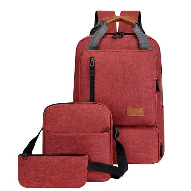 Yhmxh Conjunto de tres mochilas, mochila grande para estudiantes, ideal para la escuela y viajes al aire libre, bolso para computadora de gran capacidad para hombres y mujeres.