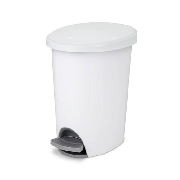 Sterilite 10818002 Corbeille Ultra StepOn 2.6 Gallons avec Couvercle et Base, Lot de 2