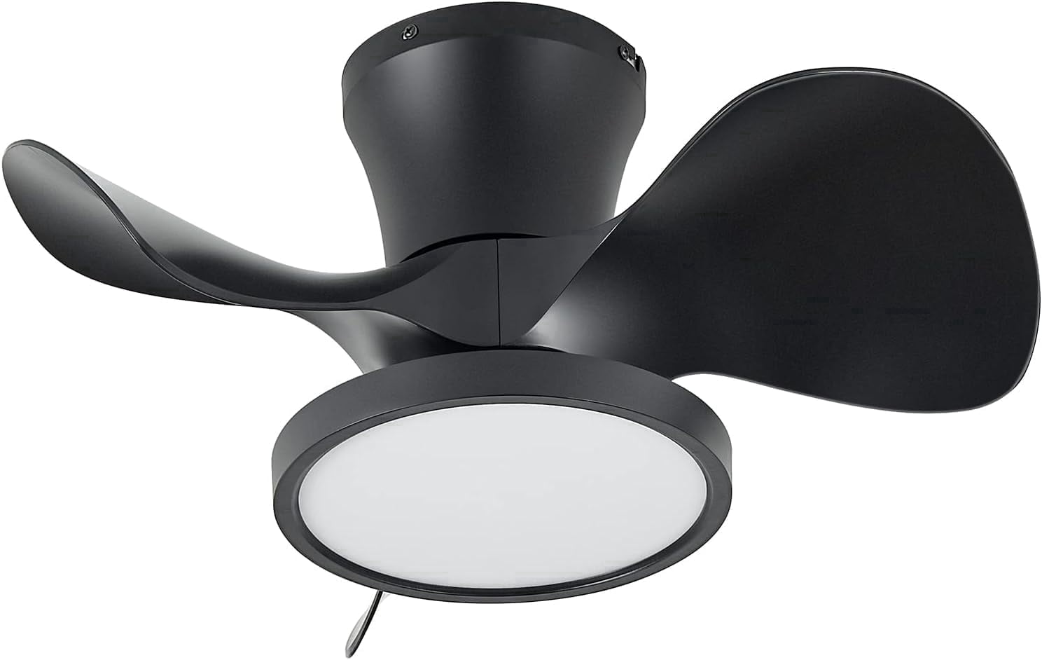 Roomratv Quiet Ceiling Fan with LED Light 22 inch Large Air Volume Remote Control for Kitchen Bedroom Dining Room Patio