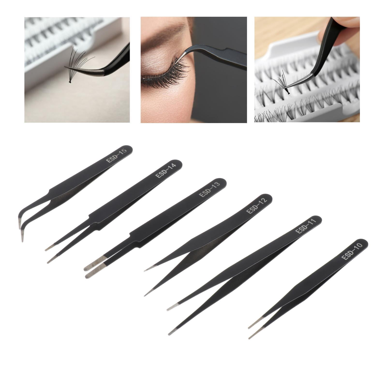 TOOYFUL 5x6Pcs Precision Tweezers Set Nail Decor Tweezers Precision Tweezers Set Blunt