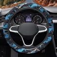 thumbnail image 3 of Yuyamidu Camo Hunting Auto Steering Wheel Cover Blue Wood Steering Wheel Case Winter Warm Car Steering Wheel Decorative Protecion for Sedan Accessories, 3 of 7
