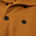 thumbnail image 5 of QHFBli Mens Classic Trench Coat Men's Winter Wool Overcoat Long Anorak Jacket Fashionable Warm Soft Yellow XXL, 5 of 7