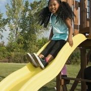 Swing-N-Slide Castlebrook Wooden Backyard Swing Set with Wave Slide, Curved Slide, Climbing Wall, and Swings