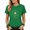 Green, variant on Women's Bohemian Celestial Graphic V-Neck Short Sleeve T-Shirt Purple Standard Fit Everyday Top