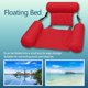 thumbnail image 2 of Cama flotante piscina inflable agua Longue con respaldo (rosa roja) Hugtrwg Para estrenar, 2 of 9