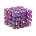 thumbnail image 1 of Dice Chessex Borealis 12 mm d6 Luminaria morada real/dorada x36, 1 of 4