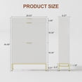 thumbnail image 2 of Danolapsi Fluted Shoe Cabinet with 2 Flip Drawers, a Drawer, a Hook, Modern Narrow Shoe Storage, Farmhouse Wooden Shoe Organizer with Metal Legs, Closed Shoe Racks for Entryway, 2 of 9