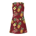 thumbnail image 4 of Tropical Print Dress for Women Sleeveless V Neck Summer Mini Dress Casual Vacation Beach Sundress, 4 of 6