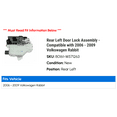 thumbnail image 2 of Rear Left Door Lock Assembly - Compatible with 2006 - 2009 Volkswagen Rabbit 2007 2008, 2 of 2